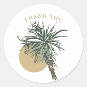 Aloe Vera Plant Design Sticker Runt Klistermärke
