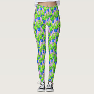 Aloe Vera Plants Mönster Leggings