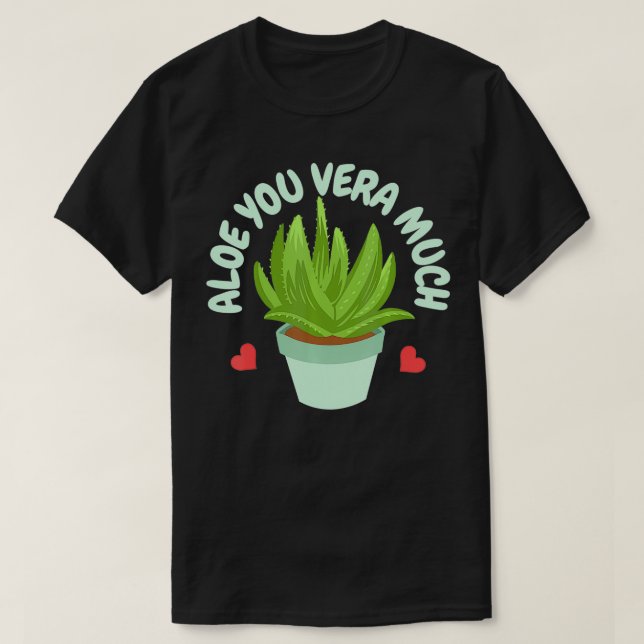Aloe Vera Plants  T Shirt (Design framsida)