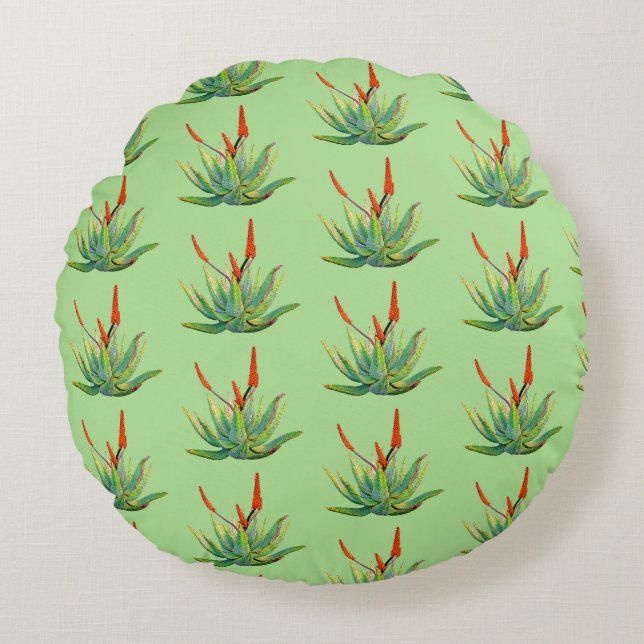 Aloe Vera Round throw cushion Rund Kudde (Framsidan)