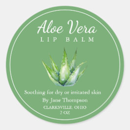 Aloe vera Salve/balm-etikett Runt Klistermärke