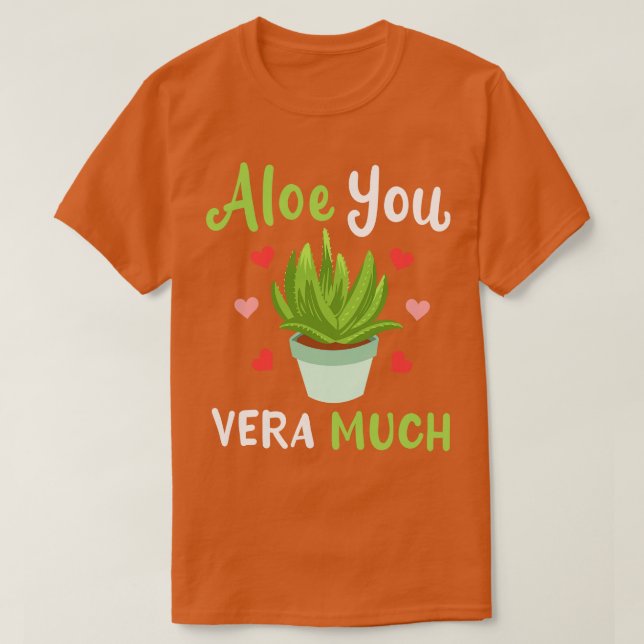 Aloe Vera Succulent Plant T Shirt (Design framsida)