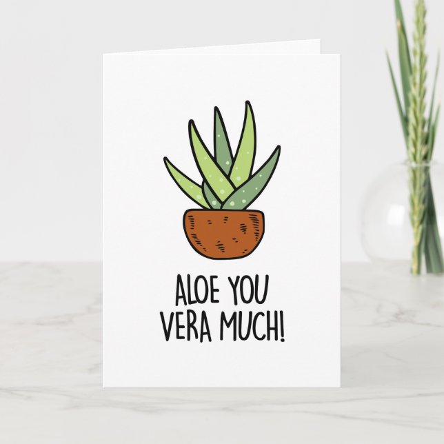 Aloe Vera Tack Kort (Framsida)