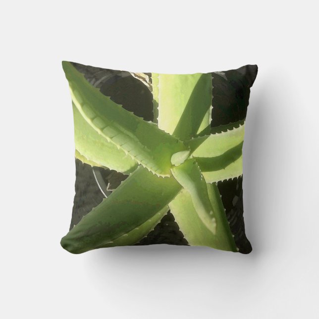 Aloe Vera-växt Kudde (Framsida)