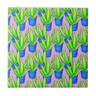 Aloe Vera Växter Mönster Kakelplatta