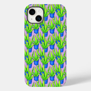 Aloe Vera Växter Mönster Textil