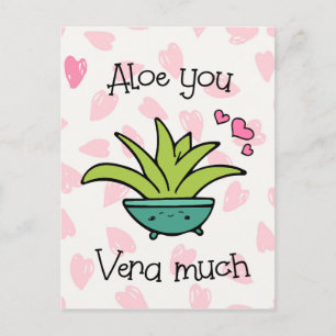 Aloe you Vera Mch Cute Kärlek Vykort