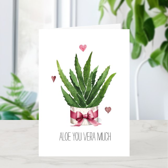 Aloe You Vera Mycket Kärlek Alla Hjärtans Dag Kort (Skapare uppladdad)