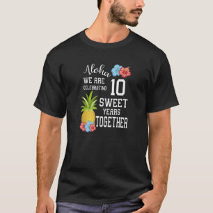 Aloha 10-årsdagen Par Matching Vacatio T Shirt