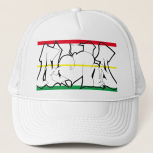 Aloha 24 Rasta Truckerkeps White