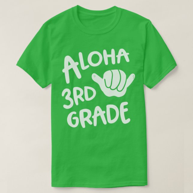Aloha 3:e Klass Back to school Hawaii Shaka T Shirt (Design framsida)