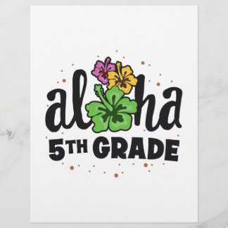 Aloha 5:e Klass 5:e lärardagen Reklamblad