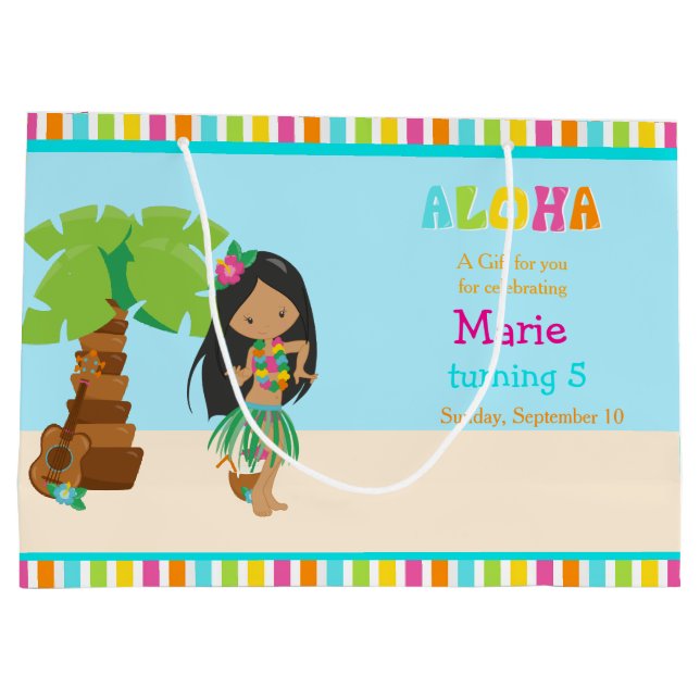 Aloha African American Girl Tack (Baksidan)