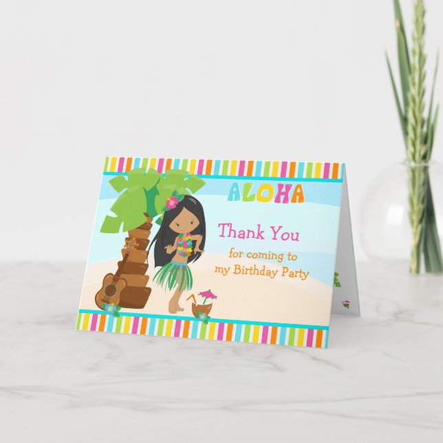 Aloha African American Girl-tackkort Tack Kort (Framsida)