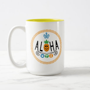 Aloha-ananas design - två tonvis Mugg