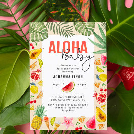 Aloha Baby Fruktsommar för blivande mammor Inbjudningar