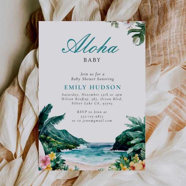 Aloha Baby Hawaiian Baby Shower Inbjudningar (Skapare uppladdad)