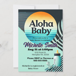 Aloha Baby Inbjudningar