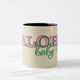Aloha baby med ananas Två-Tonad mugg