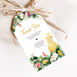 Aloha Baby Pineapple Baby Shower Favor Tags Presentetikett
