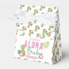 Aloha Baby Rosa & Grönt Tropical Girl Baby Shower Presentaskar