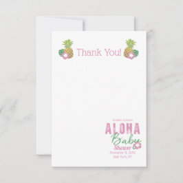Aloha Baby Rosa Grönt Tropiska ananas Tack