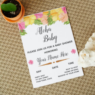 Aloha Baby Shower-inbjudan Inbjudningar