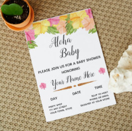 Aloha Baby Shower-inbjudan Inbjudningar