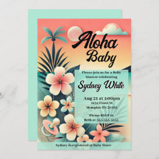 Aloha Baby Shower-inbjudan Inbjudningar