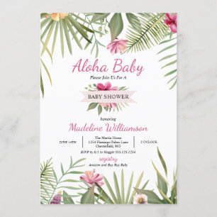 Aloha Baby Tropical Baby Shower Inbjudningar