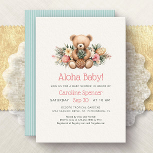 Aloha Baby Tropisk Bröllopsdusch Inbjudningar