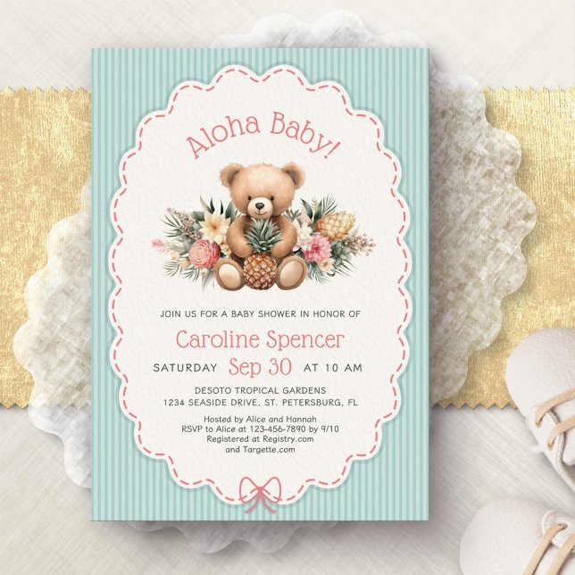 Aloha Baby Tropisk Sommar Babyshower Inbjudan (Skapare uppladdad)