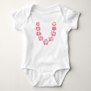 Aloha babyBodysuit: KorallhibiskusLei Tee