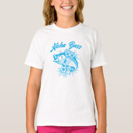 Aloha Bass-Fisherman Stil blue T Shirt