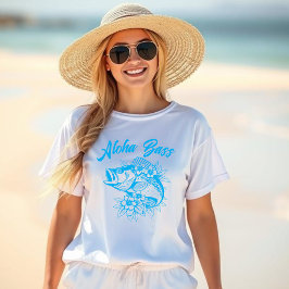 Aloha Bass-Fisherman Stil T Shirt
