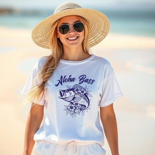 Aloha Bass-Fisherman Stil T Shirt