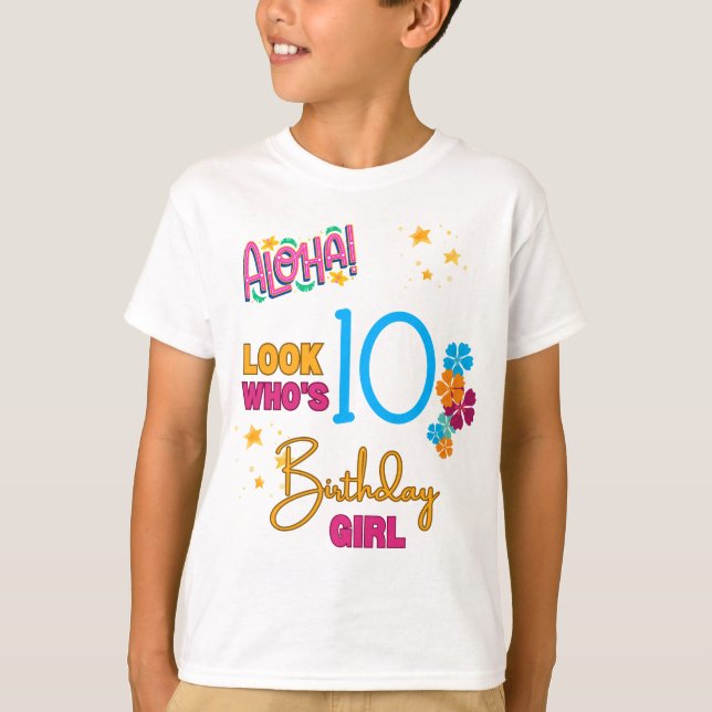 Aloha Bassäng sommartid Födelsedagsfest färgämne t T Shirt (Framsida)