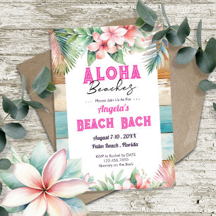 Aloha Beach Bachelorette-partiets färdväg Inbjudningar