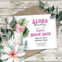 Aloha Beach Bachelorette Party och Itinerary Inbjudningar