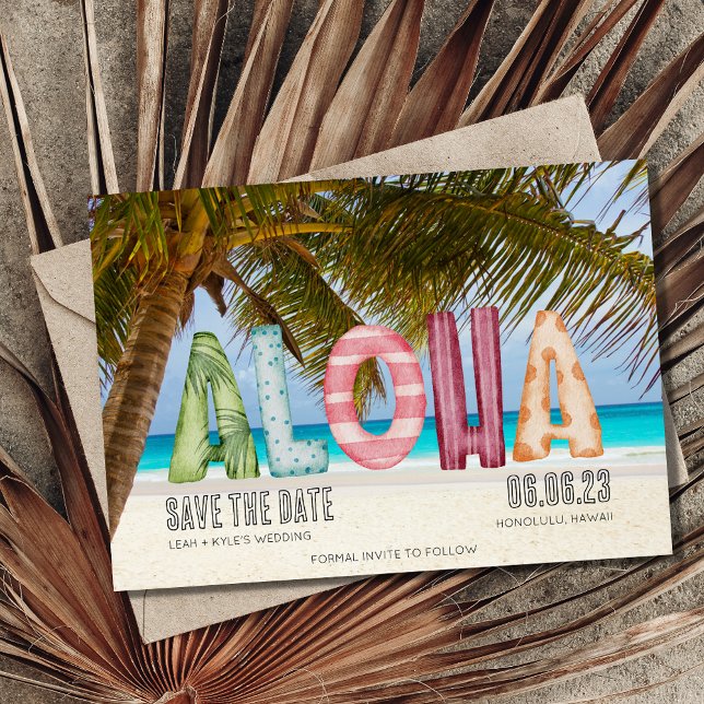 Aloha Beach Destination Wedding Photo Spara Datumet (Skapare uppladdad)