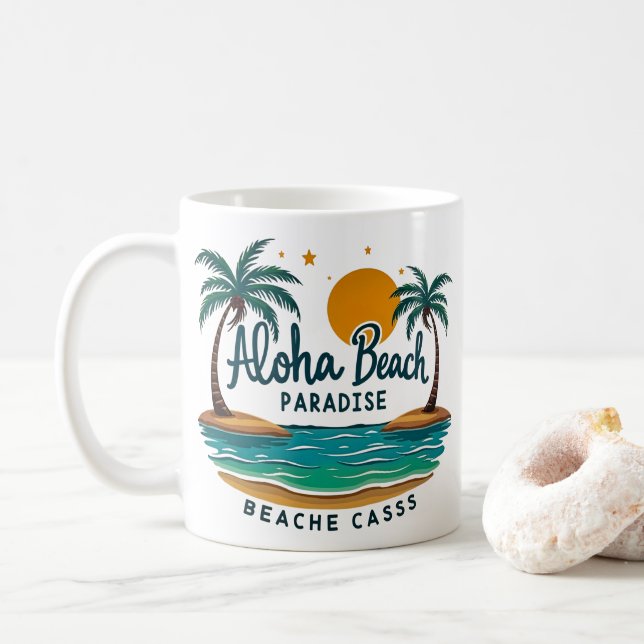 Aloha Beach Paradise: Din tropiska rymd väntar Kaffemugg (Med munk)
