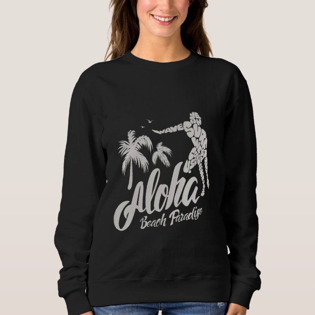 Aloha Beach Paradise T Shirt (Framsida)