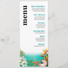 Aloha Beach WedMenu Plumeria Frangipani Meny