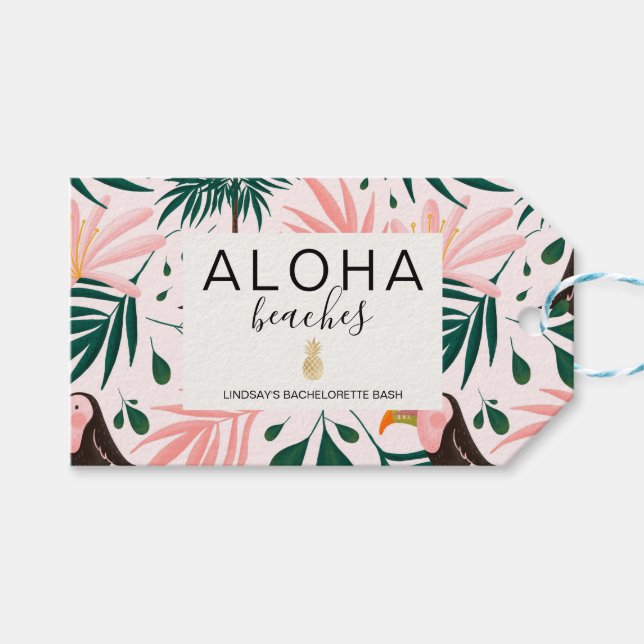 Aloha Beacher Bachelorette Presentetikett (Framsidan (Horisontell))