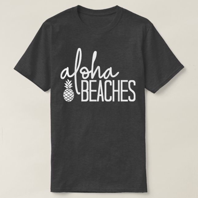 Aloha Beacher Cute Beach Möhippa Bachelorette Part T Shirt (Design framsida)