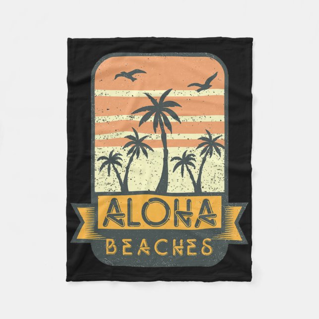 Aloha Beacher Funny T Shirt Pun Tee Fleecefilt (Framsidan)