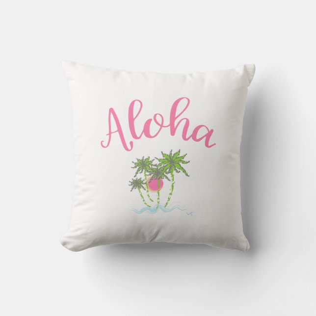 Aloha Beacher Hawaiian Stil, sommar Kudde (Framsida)