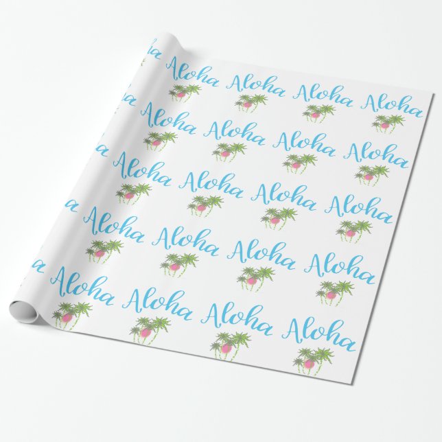 Aloha Beacher Hawaiian Stil, sommar Presentpapper (Utrullad)