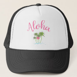 Aloha-Beacher Hawaiian Stil Vacation Coola Truckerkeps