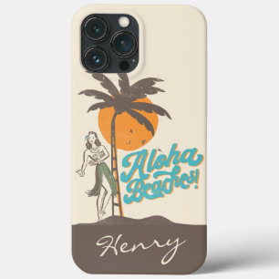 Aloha Beacher Hula Girl Hawaii Hawaiian Retro